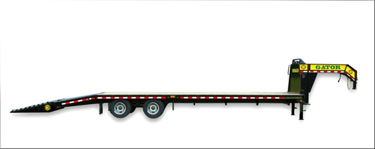 Gooseneck Flat Bed Equipment Trailer | 20 Foot + 5 Foot Flat Bed Gooseneck Equipment Trailer For Sale   Sumner County, Tennessee